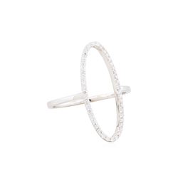 14KT White Gold .24ctw Diamond Cocktail Ring