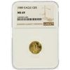Image 1 : 1989 $5 American Gold Eagle Coin NGC Graded MS69
