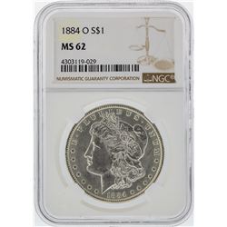 1884-O $1 Morgan Silver Dollar NGC Graded MS62
