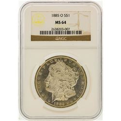 1885-O $1 Morgan Silver Dollar NGC Graded MS64