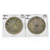 Image 1 : Set of (2) 1876 and 1886 8 Reales Mexico Silver Coins