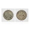 Image 2 : Set of (2) 1876 and 1886 8 Reales Mexico Silver Coins