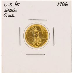 1986 1/10 oz. $5 Gold American Eagle Coin