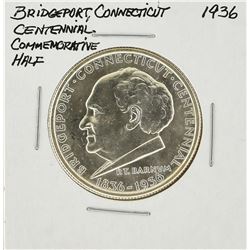 1936 Bridgeport Connecticut Centennial Commemorative Half Dollar Coin