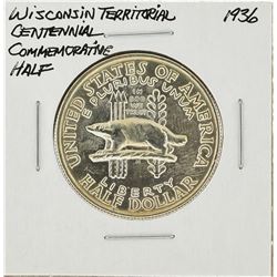 1936 Wisconsin Territorial Centennial Commemorative Half Dollar Coin