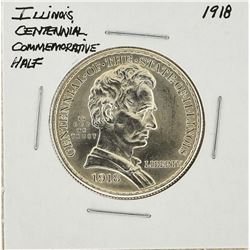 1918 Illinois Centennial Commemorative Half Dollar Coin
