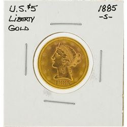 1885-S $5 Liberty Head Half Eagle Gold Coin