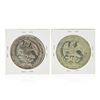 Image 2 : Set of (2) 1880 and 1883 8 Reales Mexico Silver Coins