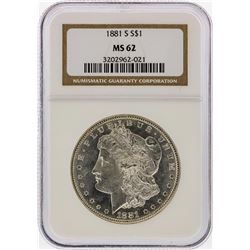 1881-S $1 Morgan Silver Dollar NGC Graded MS62