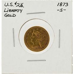 1873-S $2 1/2 Liberty Head Quarter Eagle Gold Coin