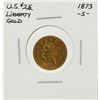 Image 1 : 1873-S $2 1/2 Liberty Head Quarter Eagle Gold Coin