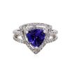 Image 2 : 14KT White Gold 2.28ct Tanzanite and Diamond Ring