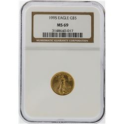 1995 $5 American Gold Eagle Coin NGC Graded MS69