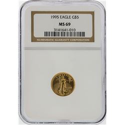 1995 $5 American Gold Eagle Coin NGC Graded MS69