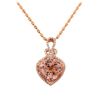 Image 1 : 14KT Rose Gold 15.84ct Morganite and Diamond Pendant with Chain