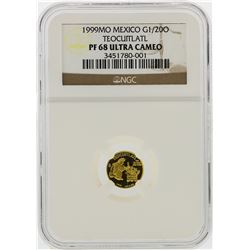 1999 1/20 oz Mexico Gold Libertad Coin NGC Graded PF68 Ultra Cameo