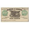 Image 1 : 1800s 10 Cents James C. Knox NY Note