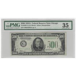 1934A $500 Federal Reserve Note Chicago PMG Choice VF35