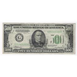 1934A $500 Federal Reserve Bank Note Chicago