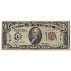 1934A $10 Federal Reserve Emergency Hawaii Note