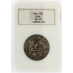 1946 Iowa Centennial Commemorative Half Dollar Coin NGC MS65