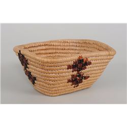 Lillooet Child's Burden Basket with Imbricated Double Diamond Design - Estate of Alfred Higens Barbe