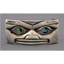 Cast Silver Belt Buckle 12/50  1 1/4"x 2 1/2"  Good Condition