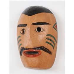 Nuu-chah-nulth Carved Potlatch Dance Mask with Fine Patina ca. 1900  13 1/2" H. 9" W.  Good Conditio