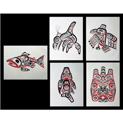 Complete Portfolio of Bill Reid Book "The Legacy" Includes Five Bill Reid Silkscreens; Killer Whale,
