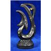 Image 1 : Lionel Samuels Argillite Carving Stylized Halibut Hook 9 3/8" H. 4 1/2" W.  Fine Condition