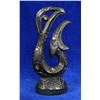 Image 2 : Lionel Samuels Argillite Carving Stylized Halibut Hook 9 3/8" H. 4 1/2" W.  Fine Condition