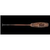 Image 1 : Tlingit Carved Paddle with Painted Killer Whale Design and Stitched Native Addition 60" L. 7" W.  Fa