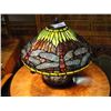 Image 1 : Lead Glass Tiffany Style Dragonfly Table Lamp