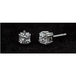 .65tcw Ideal Square Diamond Earrings