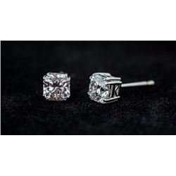 .93 TCW Ideal Square Cut Earrings