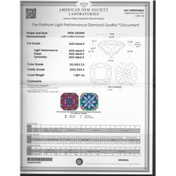 2.02 TCW Ideal Square Diamond Earrings