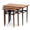 Image 1 : Nest of tables, teak, H 50.
