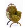 Image 1 : Armchair, oak with cloth, jugend, H 112, slig