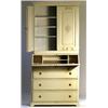 Image 1 : Bureau cabinet, two pieces, painted pine, 180