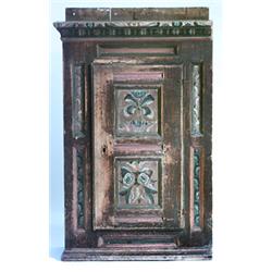 Cupboard, painted pine, pieces missing, H 145
