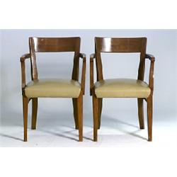 Arm chairs, set of 6 + 1chair, mahogany, c 19