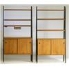 Image 1 : Bookshelf, two sections, teak/black, c1960, H