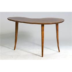 Table, kidney shaped, marked Tingströms Valde