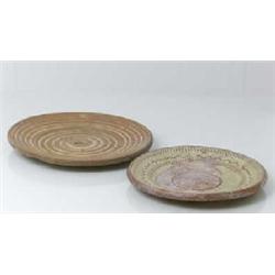 Plates, two, earthenware, diam. 26-29, 1850-1