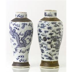 Vases, two, China, H 26-27.