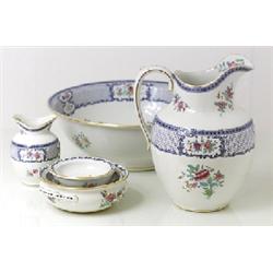 Toilet set, five pieces, Gauldon England, 185