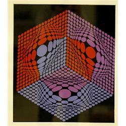 Coloulithography, Victor Vasarely, 65x65, sig