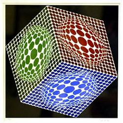Colourlithography, Victor Vasarely, 53x53, si