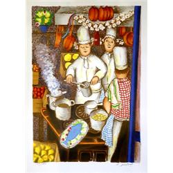 Colourlithography, Lennart Jirlow, "Cooks", 3