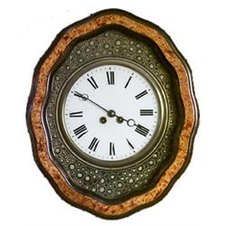 Wall clock, 18/1900, H 46, small damages.